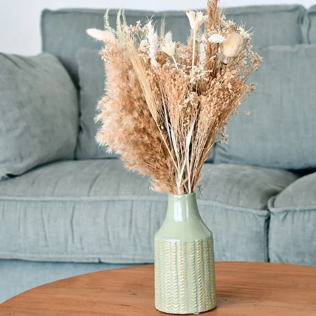 Carefully decorated living room in a holiday rental